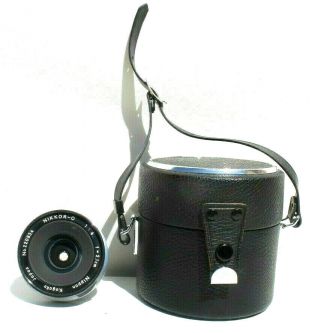 Rare Vtg Nikkor - O 2.  1cm 21mm F4 Lens For Nikon F1 Camera