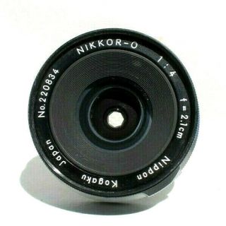 RARE Vtg NIKKOR - O 2.  1cm 21mm f4 Lens for NIKON F1 Camera 2