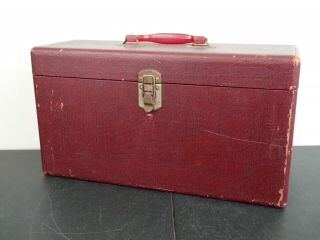 Vintage 50’s - 60’s CAROL 45 RPM Record Double Carrying Case 45 Record Case 3