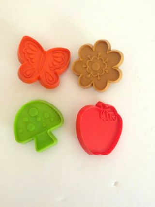Vintage Hallmark Cards Mini Cookie Cutters Set 4 Bfly Apple Flower Mushroom