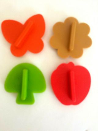 Vintage Hallmark Cards Mini Cookie Cutters Set 4 Bfly Apple Flower Mushroom 2