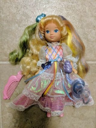 Vtg 1986 Mattel Lady Lovely Locks Doll With Dress Shoes Pixietails And Comb