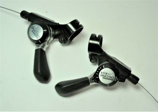 Vintage Shimano Deore Dx Light Action Sis 6 X 3 Bicycle Thumb Shifters Sl - Mt60