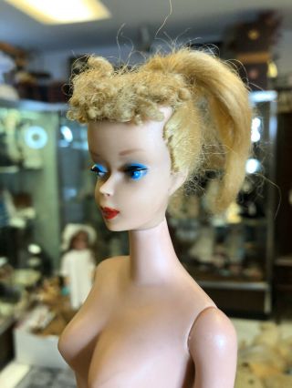 1961 4 Ash Blonde Ponytail Barbie Mattel 4