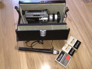 LOWERED VINTAGE CANON AUTO ZOOM 814 CAMERA W/CASE,  MONOPOD,  & 3 FILTERS - 2