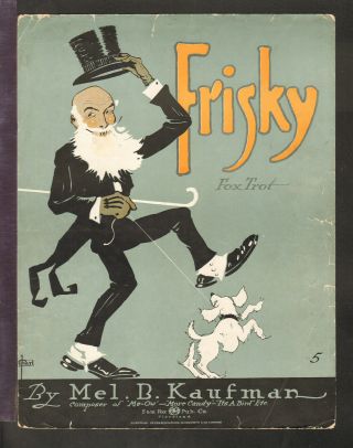 Frisky Mel B Kaufman 1919 Fox Trot Piano Solo Vintage Sheet Music Q04
