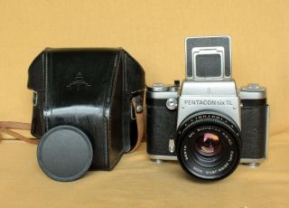 Pentacon Six Tl Mc Medium Format German Camera Zeiss Biometar 80/2.  8 Cla