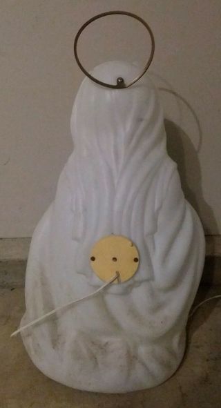 Vintage Empire Plastic Blow Mold Virgin Mary w/ Halo Nativity Christmas 26 