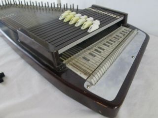 Vintage Oscar Schmidt Autoharp 12 - Chord Zither For Repair Dark Brown Instrument 3