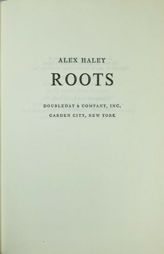 Roots by Alex Haley Signed Autographed 1976 Early Edition.  No Dust Jacket 3
