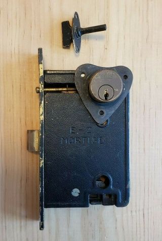 Vintage Welch Deadbolt E - Z Mortise Lock Set With Interior Thumb Lock No Keys
