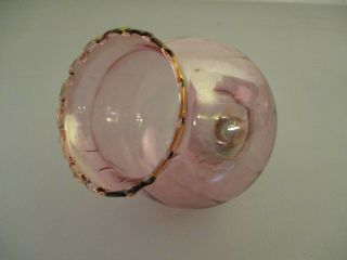 VTG Set of 2 Pink and Purple Glass Sconce Candle Holders 2