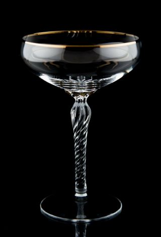 Lenox Monroe Gold Champagne Sherbet Glass Elegant Vintage Crystal Stemware