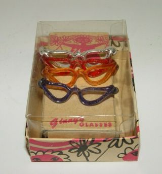 Old Vintage Nos Vogue Ginny Doll 4 Pairs Eyeglasses Glasses W/ Box 43