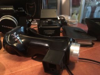 Vintage Topcon Dm Slr Camera With Lenses And Other Gear 6