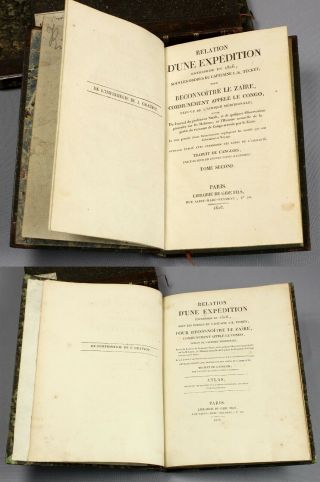 1818 French edition Tuckey ' s Expedition to Zaire africa 3 vols inc.  atlas CONGO 5