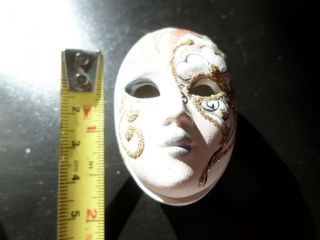 Vintage Porcelain Mask (2) Piece Trinket Box - So Cute - See Photos