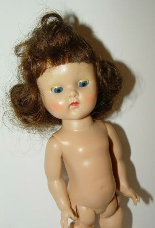 Estate Old Vintage Hard Plastic Dark Brunette Vogue Ginny Walker Doll 9 2