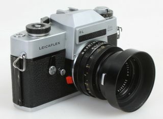 Leica Leicaflex Sl 35mm With Summicron 50mm F2.  0 Lens Hood