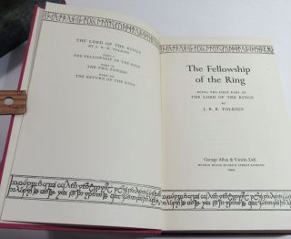 LORD OF THE RINGS TRILOGY/1954/1st Edit/1st DJ/J.  R.  R.  TOLKIEN/NEAR FINE 11