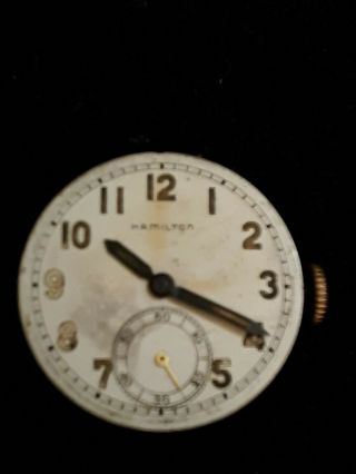 Vintage HAMILTON mens ' wrist watch 17 lewels 10 K r.  g.  p.  bezel 4