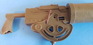 Rare Vintage 1960 ' s MACO Toy Olive - Colored Plastic Machine Gun - 7