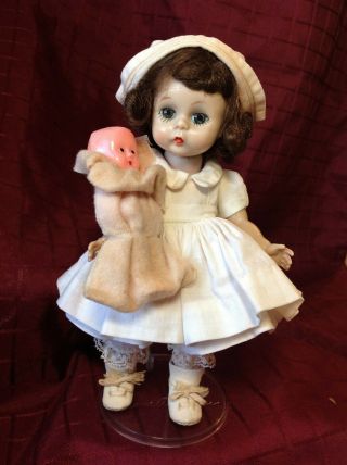 Vintage Brunette Madame Alexander Kins 8 In Doll Tagged Nurse Outfit