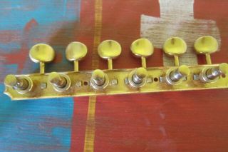 Vintage Gibson Deluxe Gold 6 In A Line Tuners & Bushings.  Firebird?