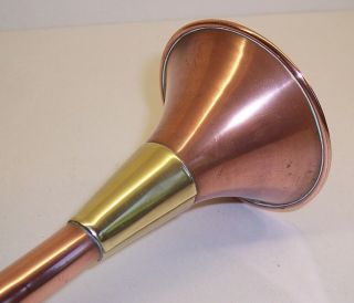 CURLY Vintage COPPER & BRASS Bugle HUNTING HORN Fox/Hound/Horse/Rider TALLY HO 4