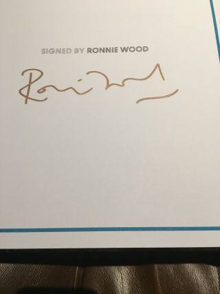 Genesis Publications Ronnie Wood ARTIST Signed Book & KEITH RICHARDS Art Print 10