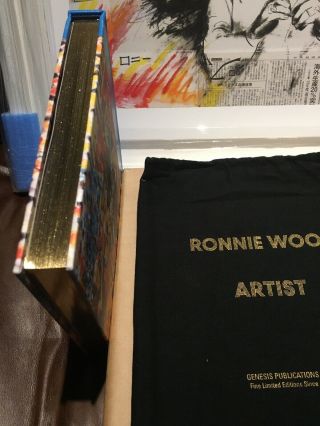 Genesis Publications Ronnie Wood ARTIST Signed Book & KEITH RICHARDS Art Print 9