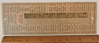 Vintage Lirr Long Island Rail Road Woodside Penn Station York Ny Rr Ticket