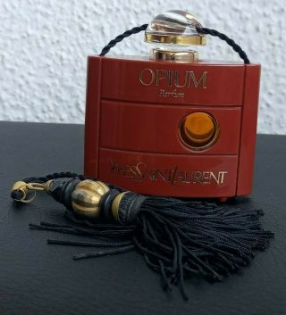 Vintage Ysl Yves Saint Laurent Opium Eau De Parfum 1/4 Oz 7.  5 Ml Splash