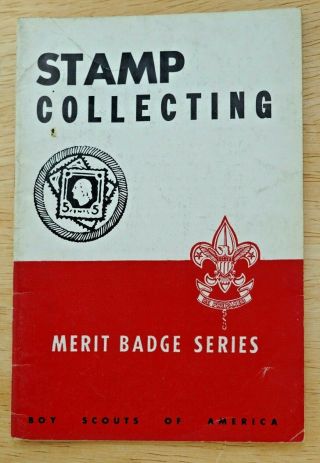 Stamp Collecting Boy Scouts Merit Badge Book 1951 1960 Bsa Scouting Vintage