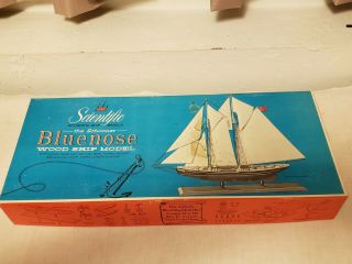 Vintage Scientific Bluenose (the Schooner) Wood Ship Model Kit,  24 " Long - Nn