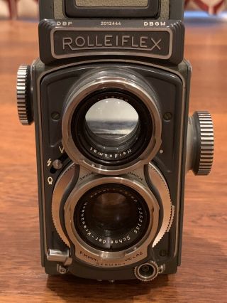 Rollei Rolleiflex TLR 4x4 Grey Baby Camera Schneider Xenar 60mm f3.  5 Lens & Cap 3