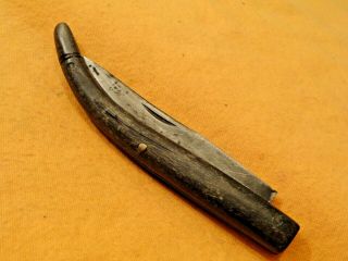 very old horn handle pocket knife antique folding knife vintage carved horn 6