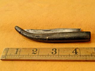 very old horn handle pocket knife antique folding knife vintage carved horn 7