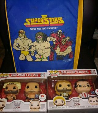 Wwf Superstars Vintage Backpack Locker Hulk Hogan 1991 Rare,  4 Pop Wwe Wrestlers