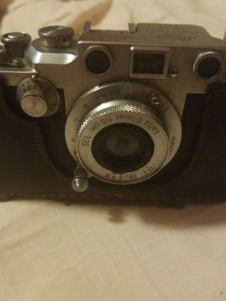 Leica DRP Ernst Leitz Wetzlar 35mm Camera w Leather Case No 413721 3
