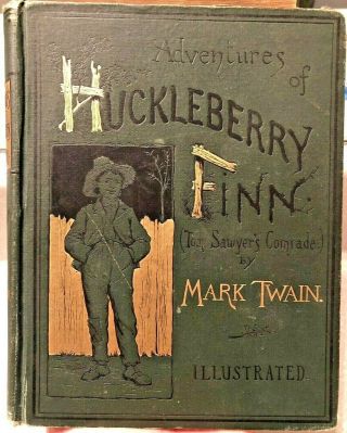 The Adventures Of Huckleberry Finn,  Mark Twain,  1st Ed/early Print,  Cr 1884,  Vg