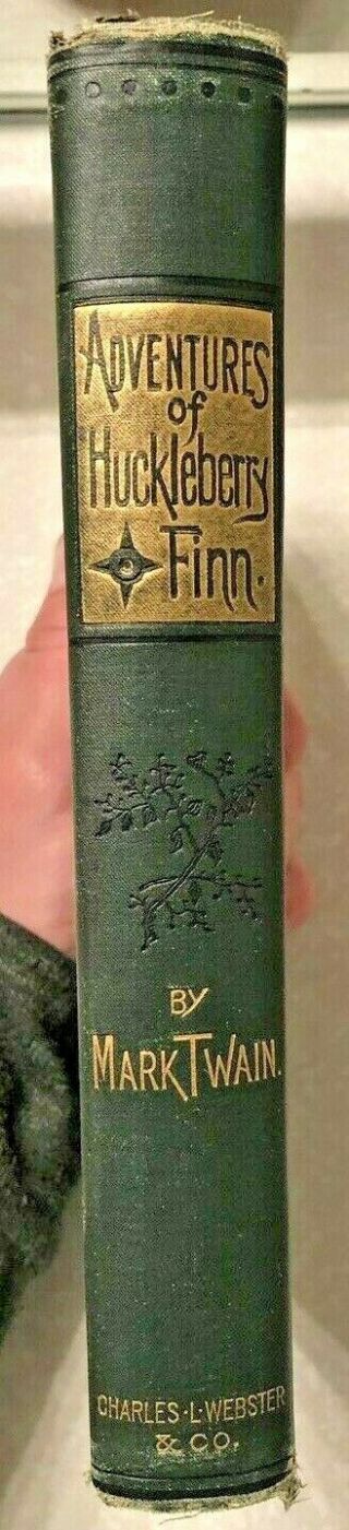 THE ADVENTURES OF HUCKLEBERRY FINN,  MARK TWAIN,  1ST ED/EARLY PRINT,  CR 1884,  VG 5