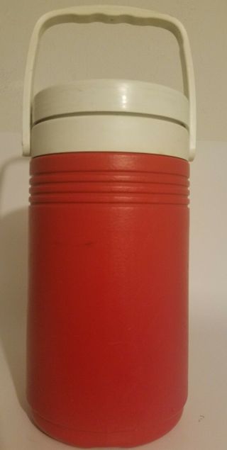 Coleman 1/2 Gal.  Red Water Jug Cooler Floats In Water Vintage 5690 Insulated