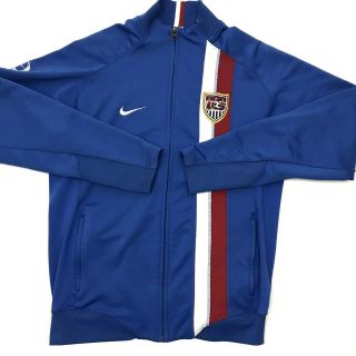 Vintage Nike Usa Soccer Team Mens Jacket Full Zip Blue Red White Size Medium