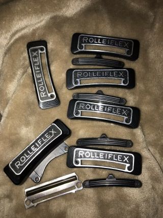 Rolleiflex Tlr Camera Name Plates - 6 Plates,  4 Black Bars,  Parts