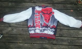 Rare Vtg 80s 90s Chalk Line Michael Jordan Chicago Bulls Fanimation Jacket Xl
