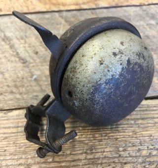 Vintage Antique Metal Bicycle Bell Double Rotating Dome Bike Ringer