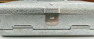 Vintage UMCO P - 9 Fishing Tackle Box Double Sided rust aluminum 2