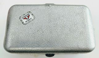 Vintage UMCO P - 9 Fishing Tackle Box Double Sided rust aluminum 4