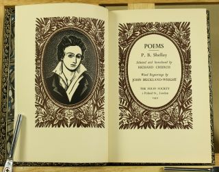 Poems Shelley 1st First Folio Society Edition 1949 Fine Signed Binding 8